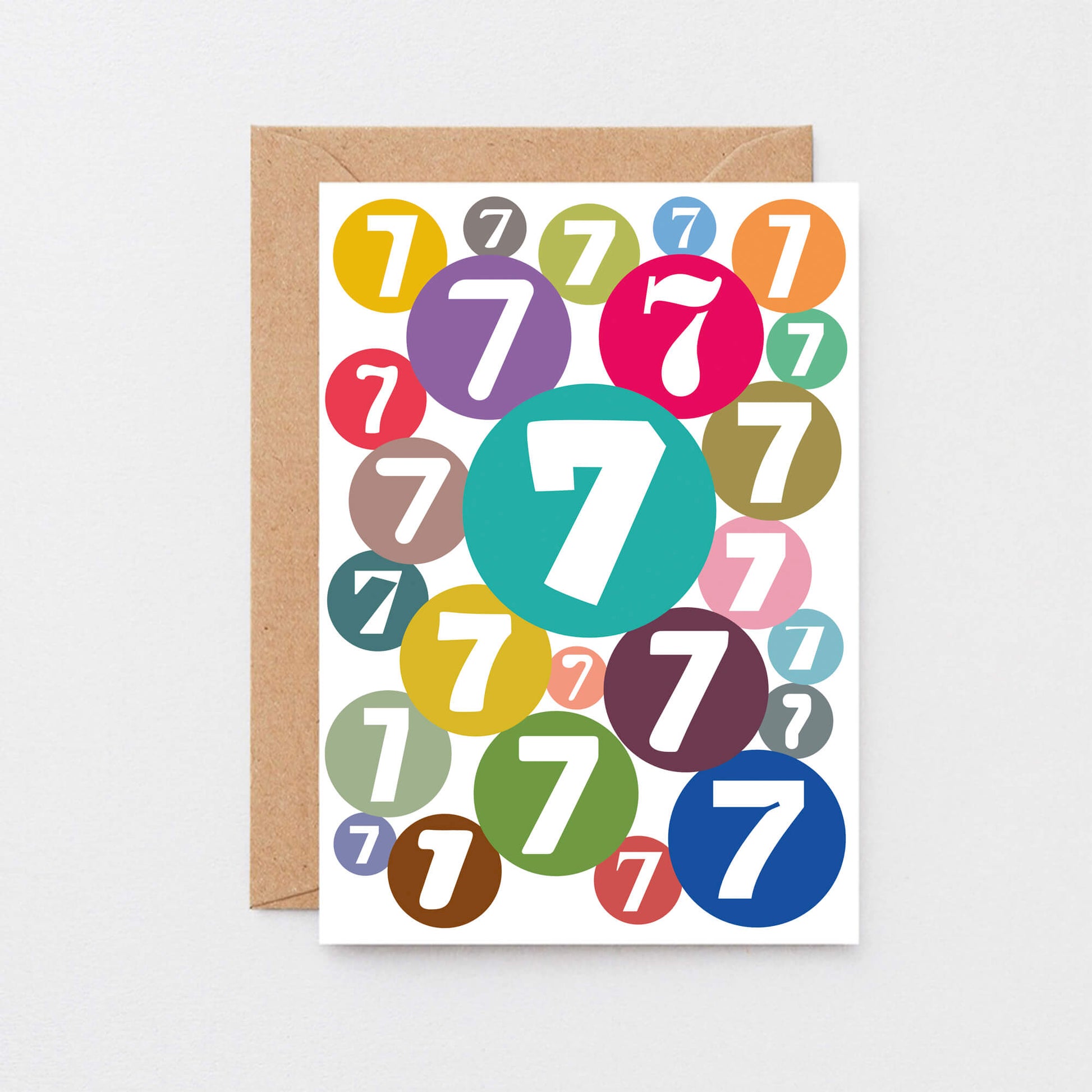 Big 7th Birthday Card by SixElevenCreations. Product Code SE2067A5