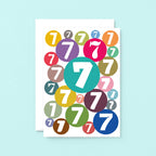 Big 7th Birthday Card by SixElevenCreations. Product Code SE2067A5
