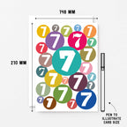 Big 7th Birthday Card by SixElevenCreations. Product Code SE2067A5