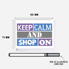Keep Calm Gift Card Holder by SixElevenCreations. Card reads Keep Calm And Shop On. Product Code SES0001A7