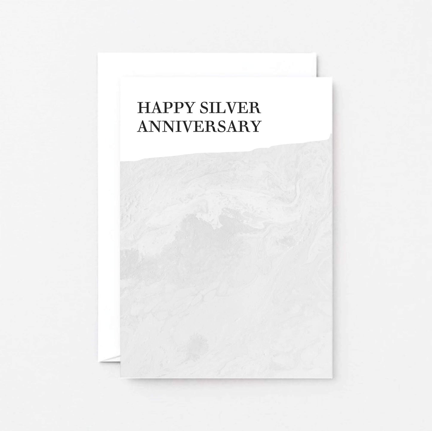 25th Wedding Anniversary Card by SixElevenCreations. Reads Happy Silver Anniversary. Product Code SE3021A6