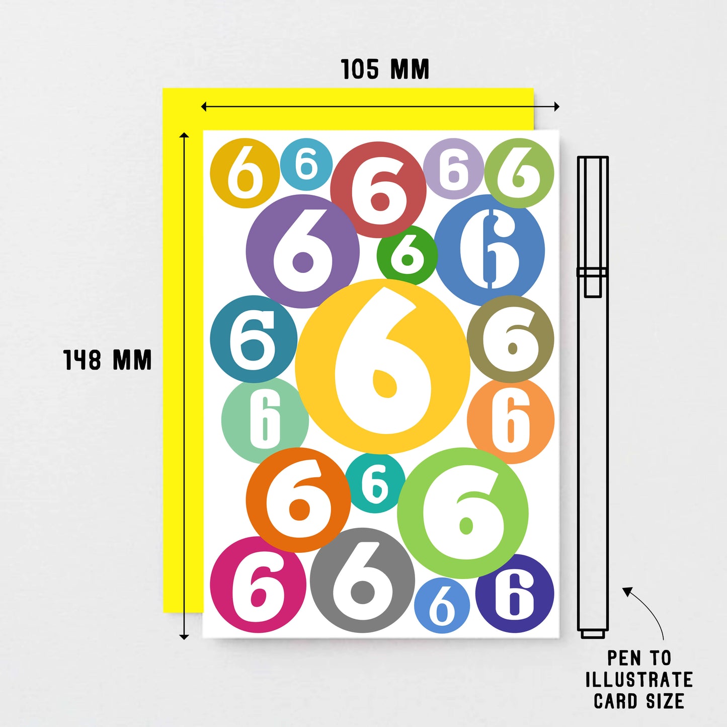 6th Birthday Card by SixElevenCreations. Product Code SE2066A6