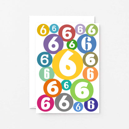 6th Birthday Card by SixElevenCreations. Product Code SE2066A6