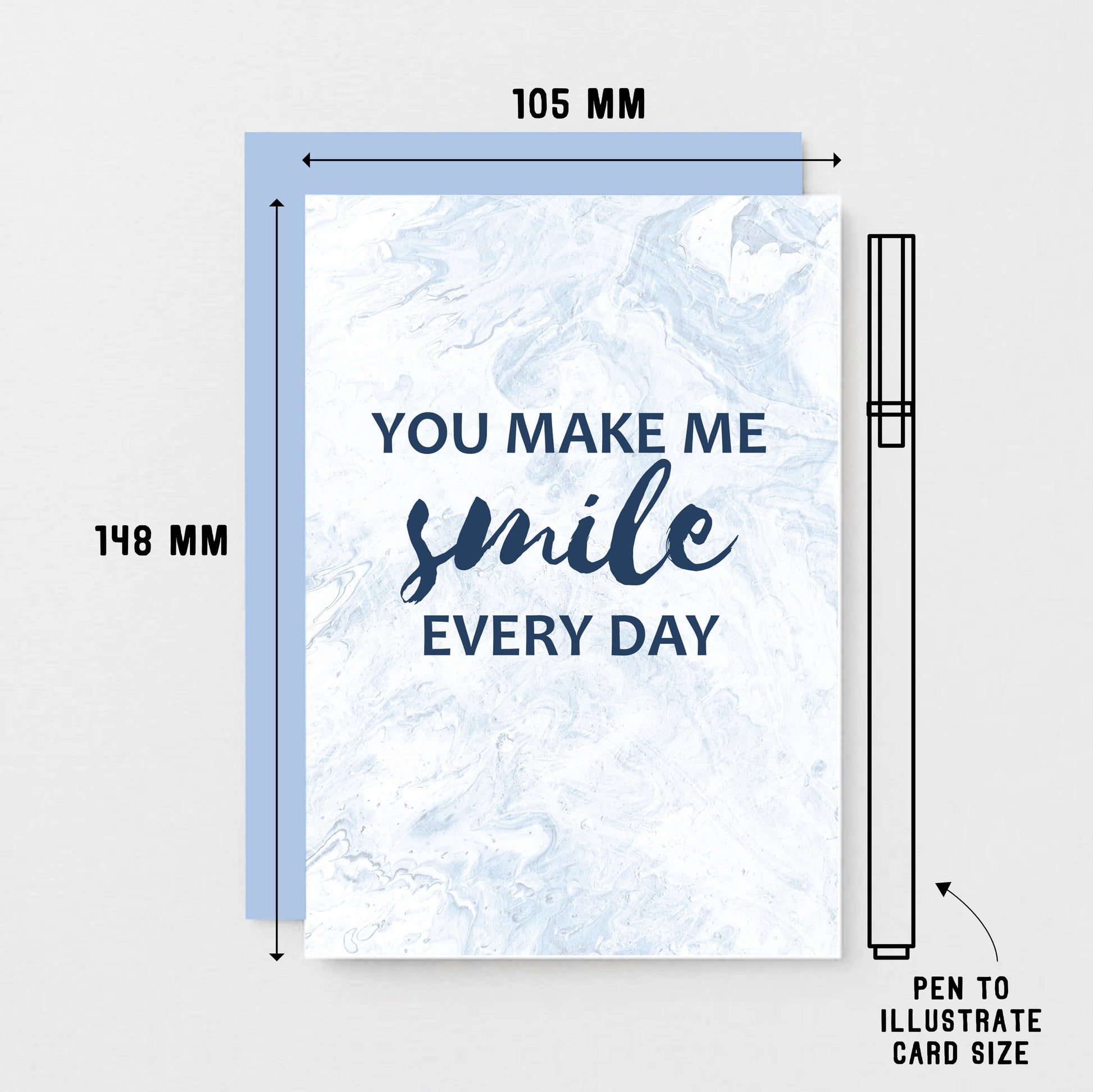 You Make Me Smile Every Day Card by SixElevenCreations. Product Code SE3020A6