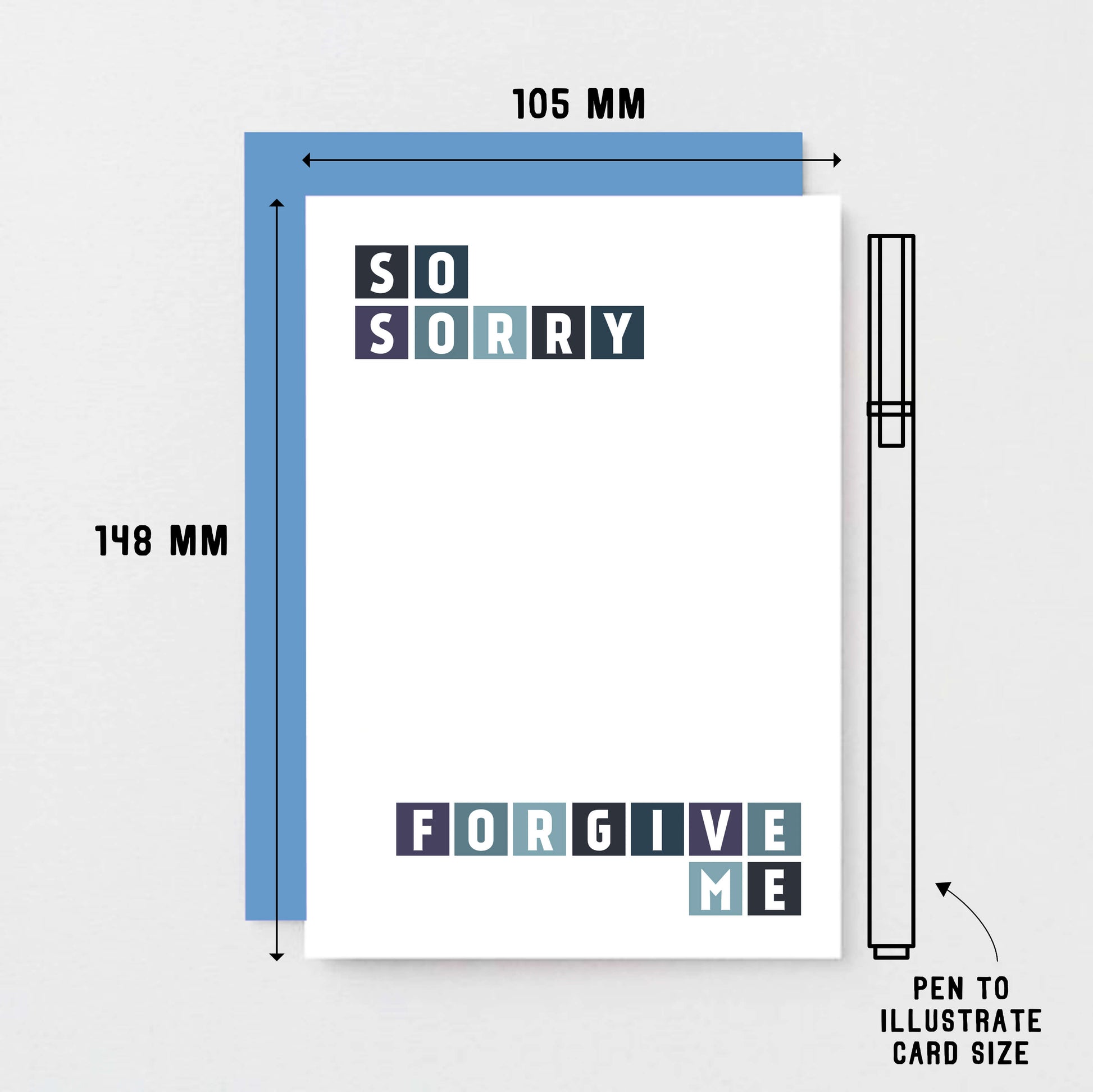 Sorry Card by SixElevenCreations. Reads So sorry Forgive me. Product Code SE0248A6