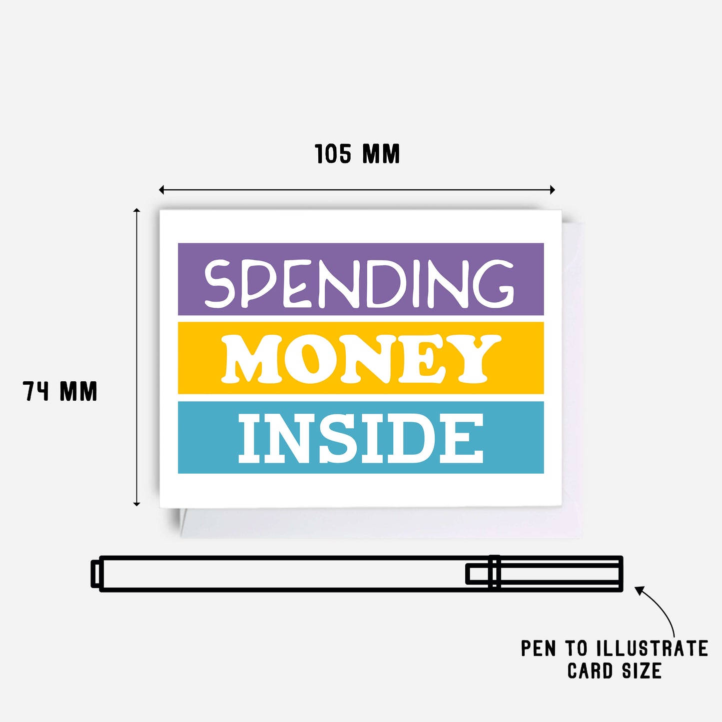 Giftcard Envelope by SixElevenCreations. Reads Spending Money Inside. Product Code SES0005A7