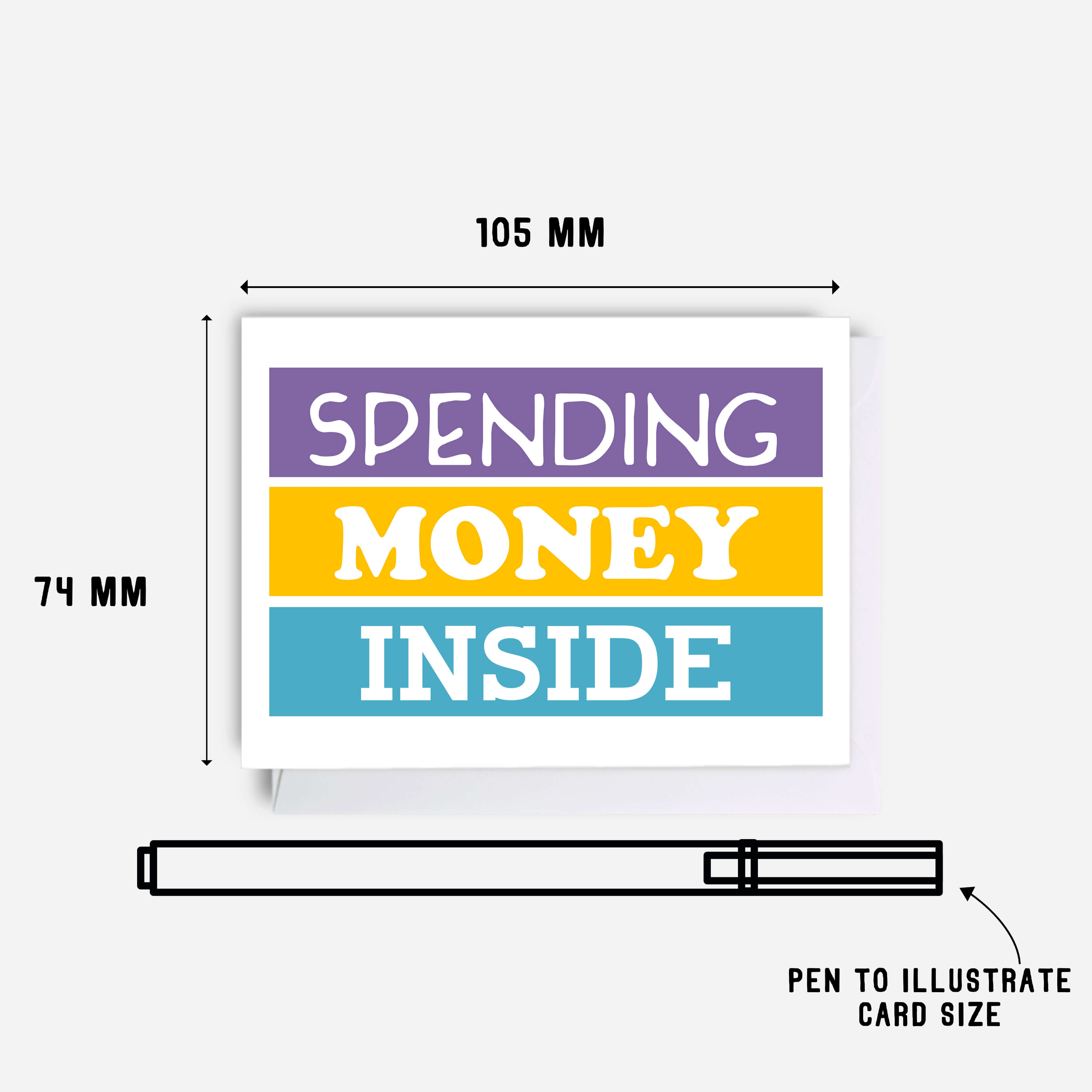 Giftcard Envelope by SixElevenCreations. Reads Spending Money Inside. Product Code SES0005A7