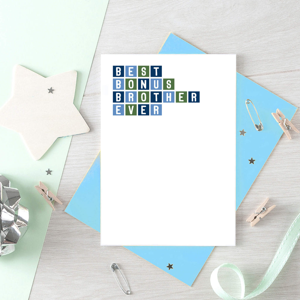 Best Bonus Brother Ever Card by SixElevenCreations. Product Code SE0305A6