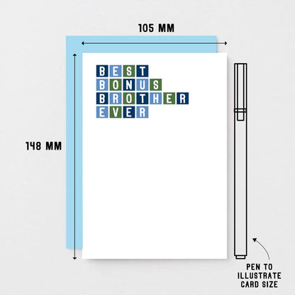 Best Bonus Brother Ever Card by SixElevenCreations. Product Code SE0305A6