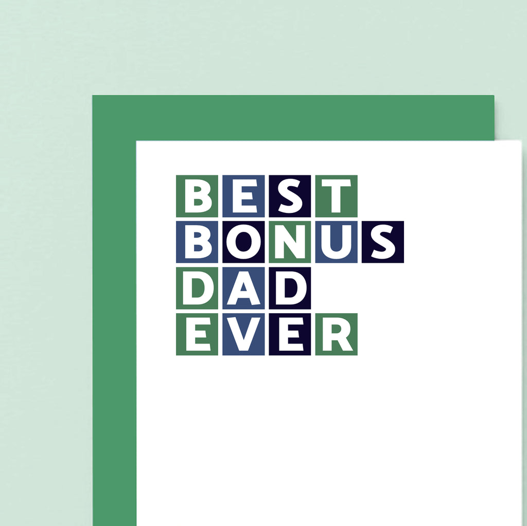 Best Bonus Dad Ever Card by SixElevenCreations. Product Code SE0327A6