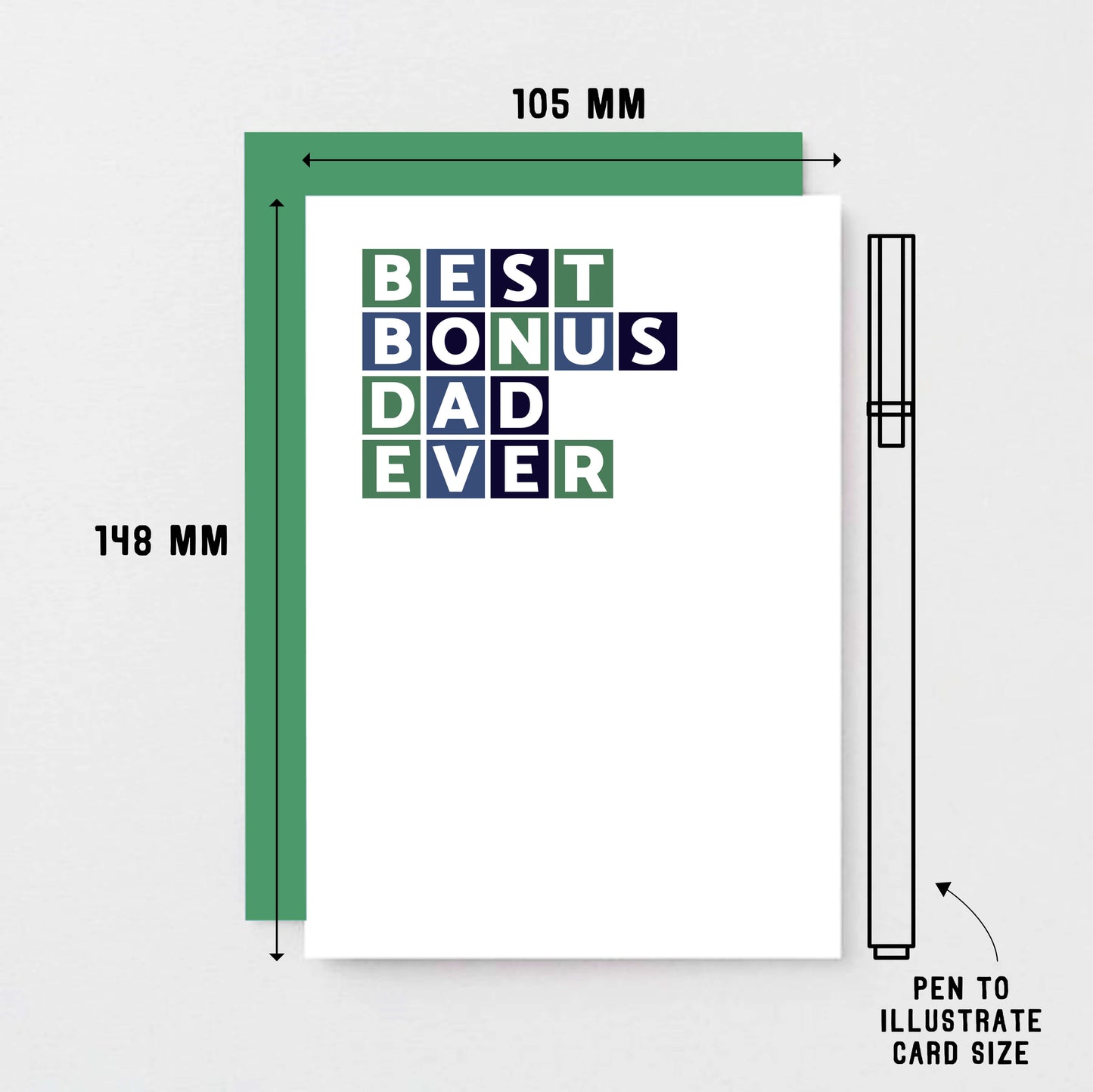 Best Bonus Dad Ever Card by SixElevenCreations. Product Code SE0327A6