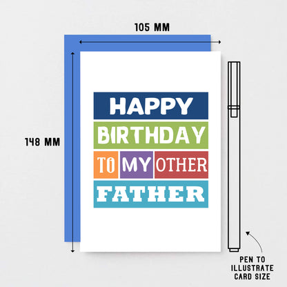 Other Father Birthday Card by SixElevenCreations. Reads Happy birthday to my other father. Product Code SE0142A6