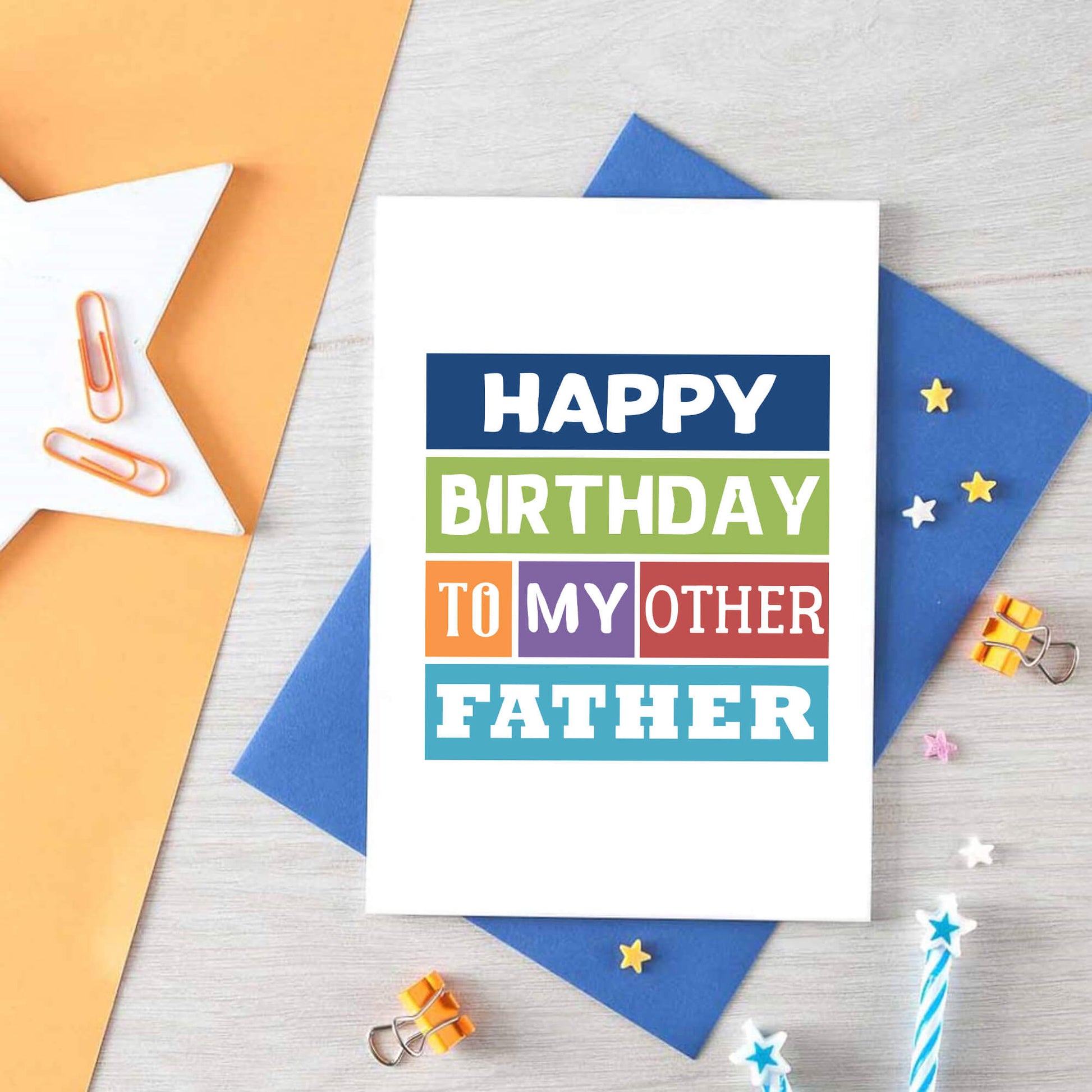 Other Father Birthday Card by SixElevenCreations. Reads Happy birthday to my other father. Product Code SE0142A6
