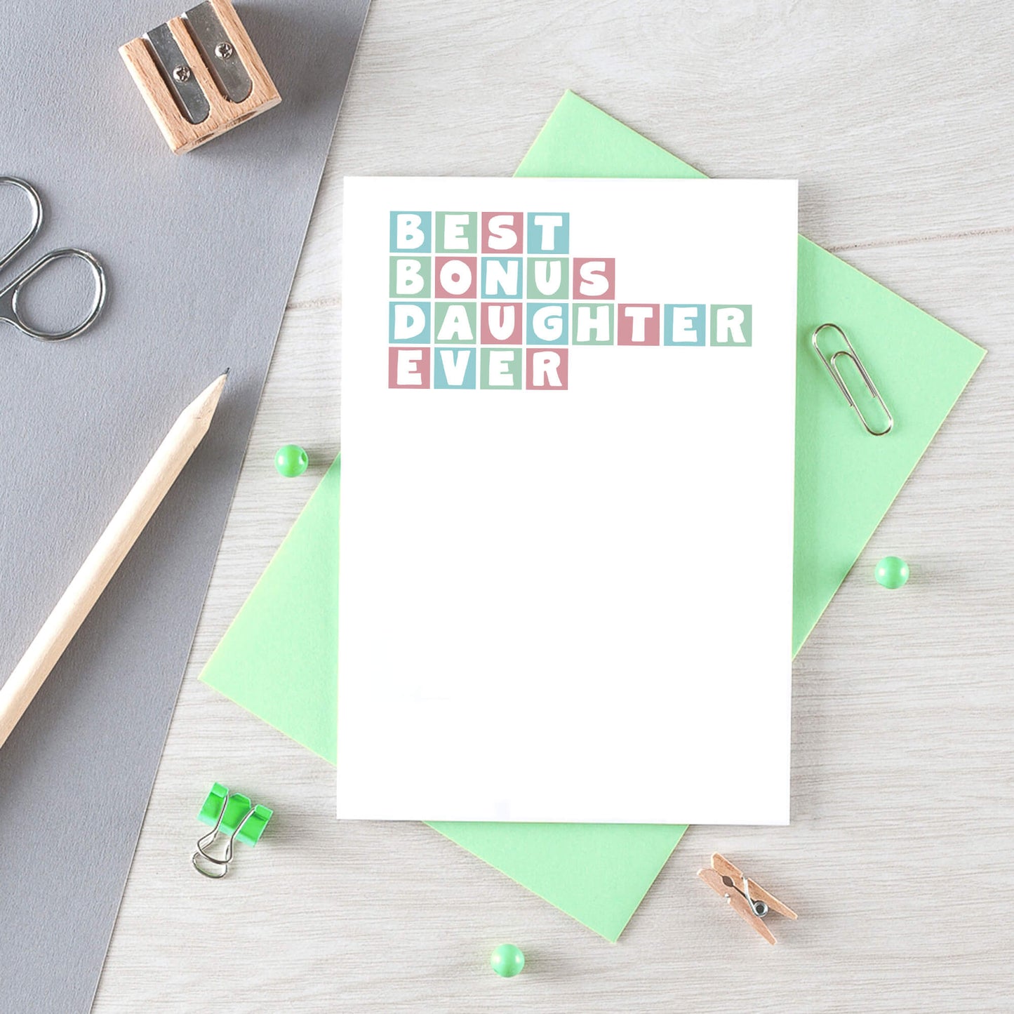Best Bonus Daughter Ever Card by SixElevenCreations. Product Code SE0362A6