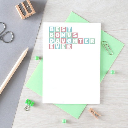 Best Bonus Daughter Ever Card by SixElevenCreations. Product Code SE0362A6