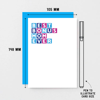 Best Bonus Mom Ever Card by SixElevenCreations. Product Code SE0328A6_US