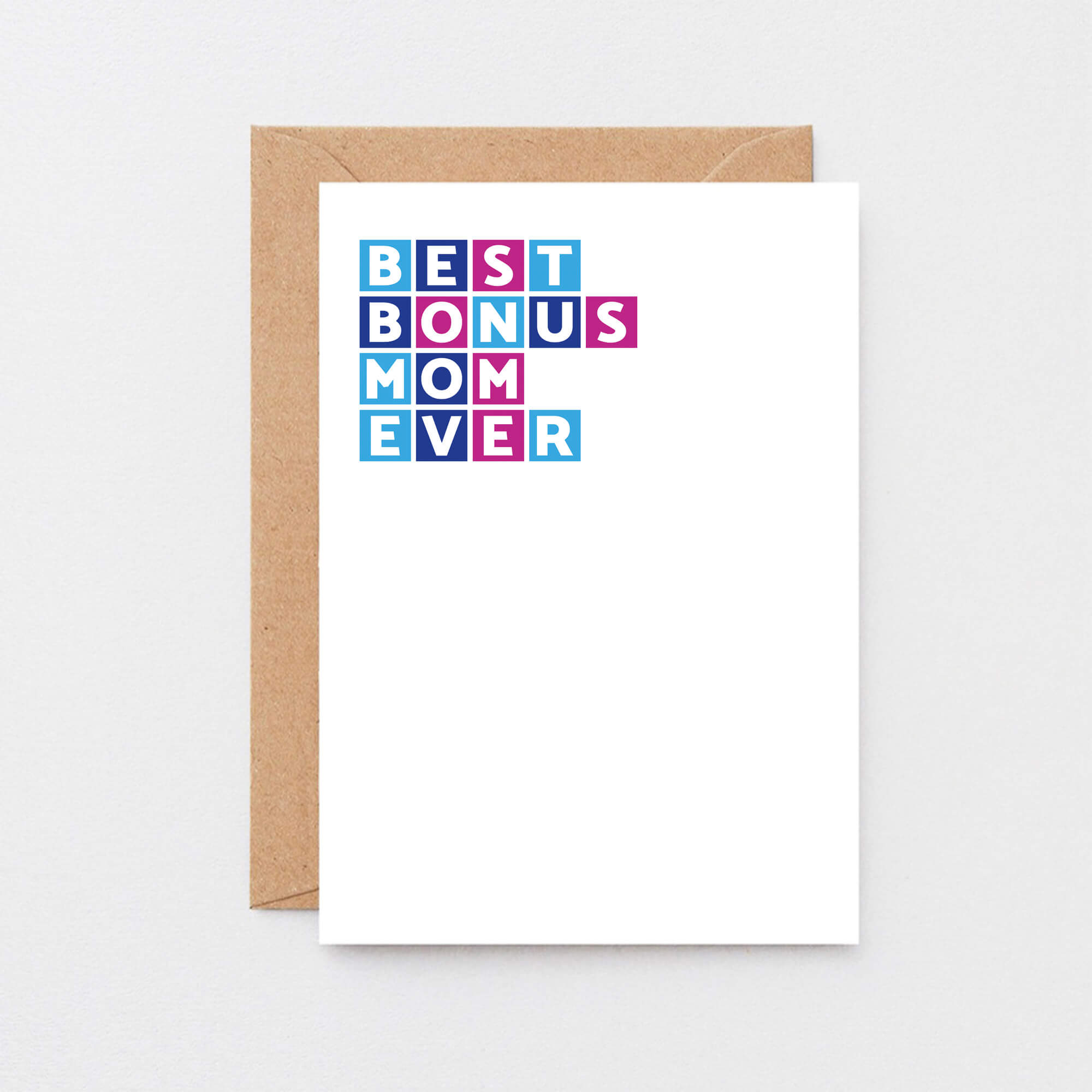 Best Bonus Mom Ever Card by SixElevenCreations. Product Code SE0328A6_US