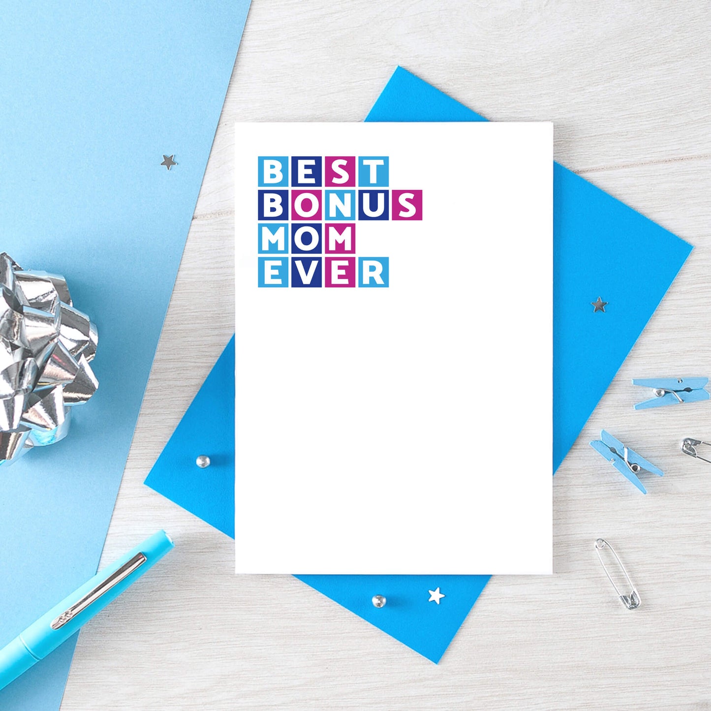 Best Bonus Mom Ever Card by SixElevenCreations. Product Code SE0328A6_US