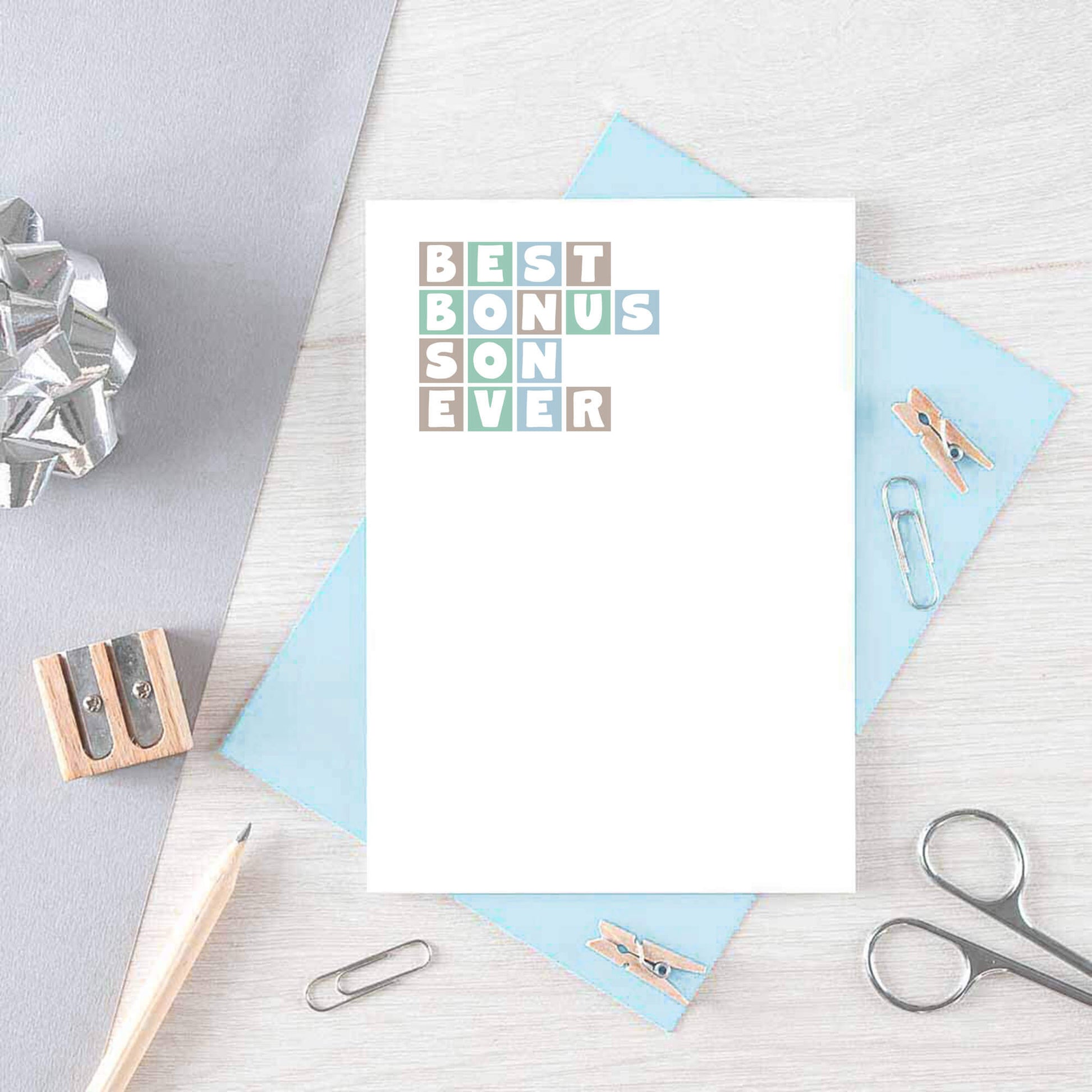 Best Bonus Son Ever Card by SixElevenCreations. Product Code SE0361A6
