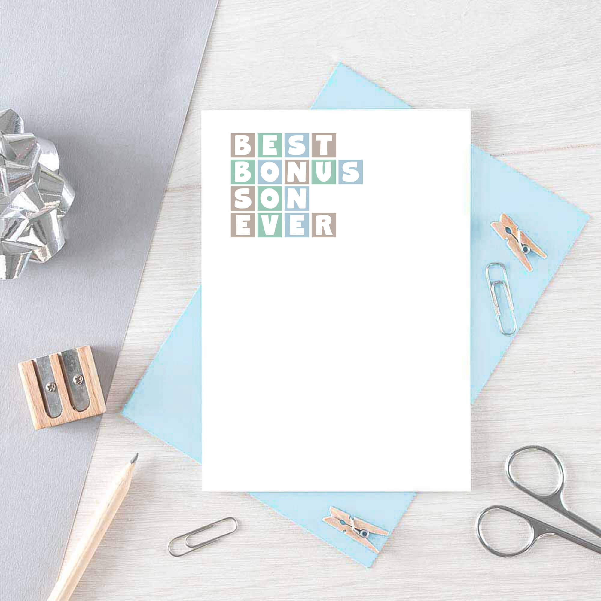 Best Bonus Son Ever Card by SixElevenCreations. Product Code SE0361A6