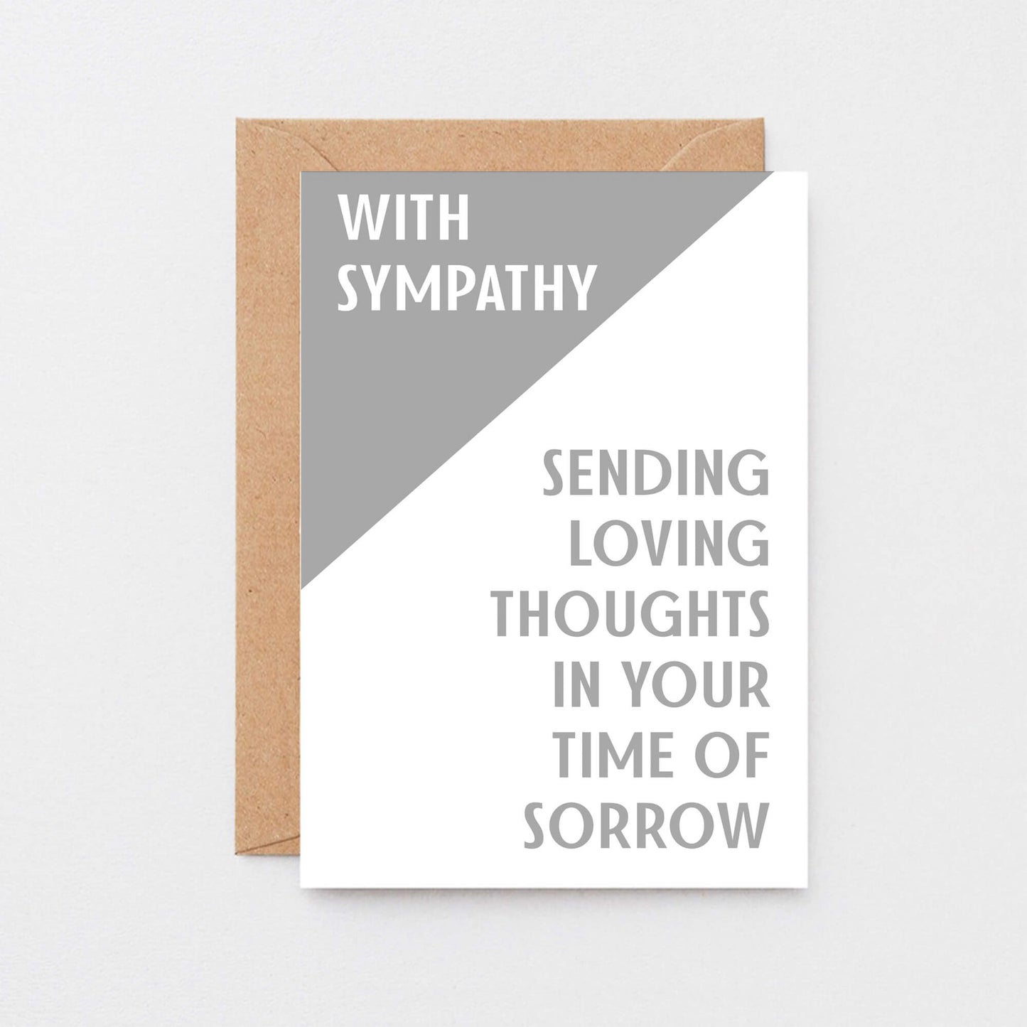 Sympathy Card by SixElevenCreations. Reads With sympathy Sending loving thoughts in your time of sorrow. Product Code SE3010A6
