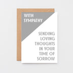 Sympathy Card by SixElevenCreations. Reads With sympathy Sending loving thoughts in your time of sorrow. Product Code SE3010A6