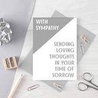 Sympathy Card by SixElevenCreations. Reads With sympathy Sending loving thoughts in your time of sorrow. Product Code SE3010A6