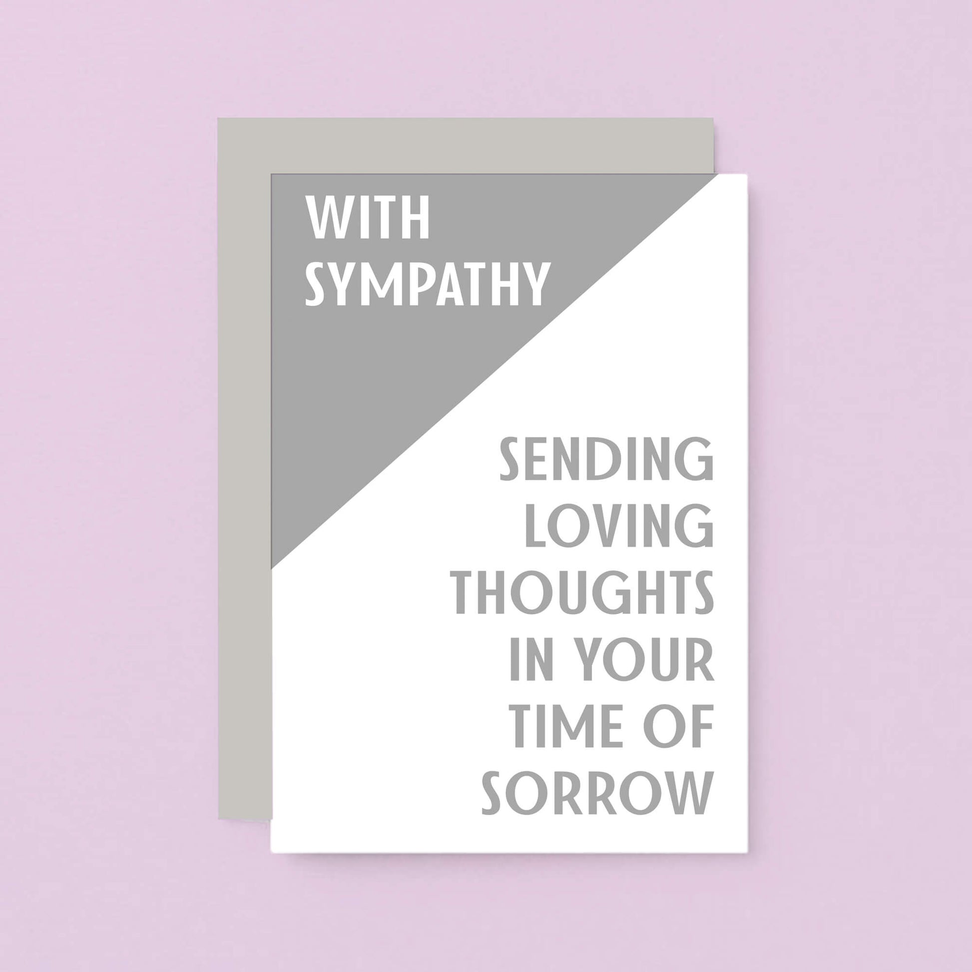 Sympathy Card by SixElevenCreations. Reads With sympathy Sending loving thoughts in your time of sorrow. Product Code SE3010A6
