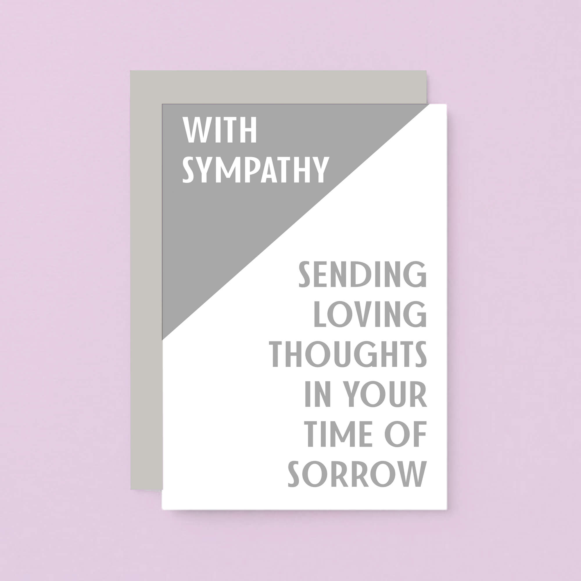 Sympathy Card by SixElevenCreations. Reads With sympathy Sending loving thoughts in your time of sorrow. Product Code SE3010A6