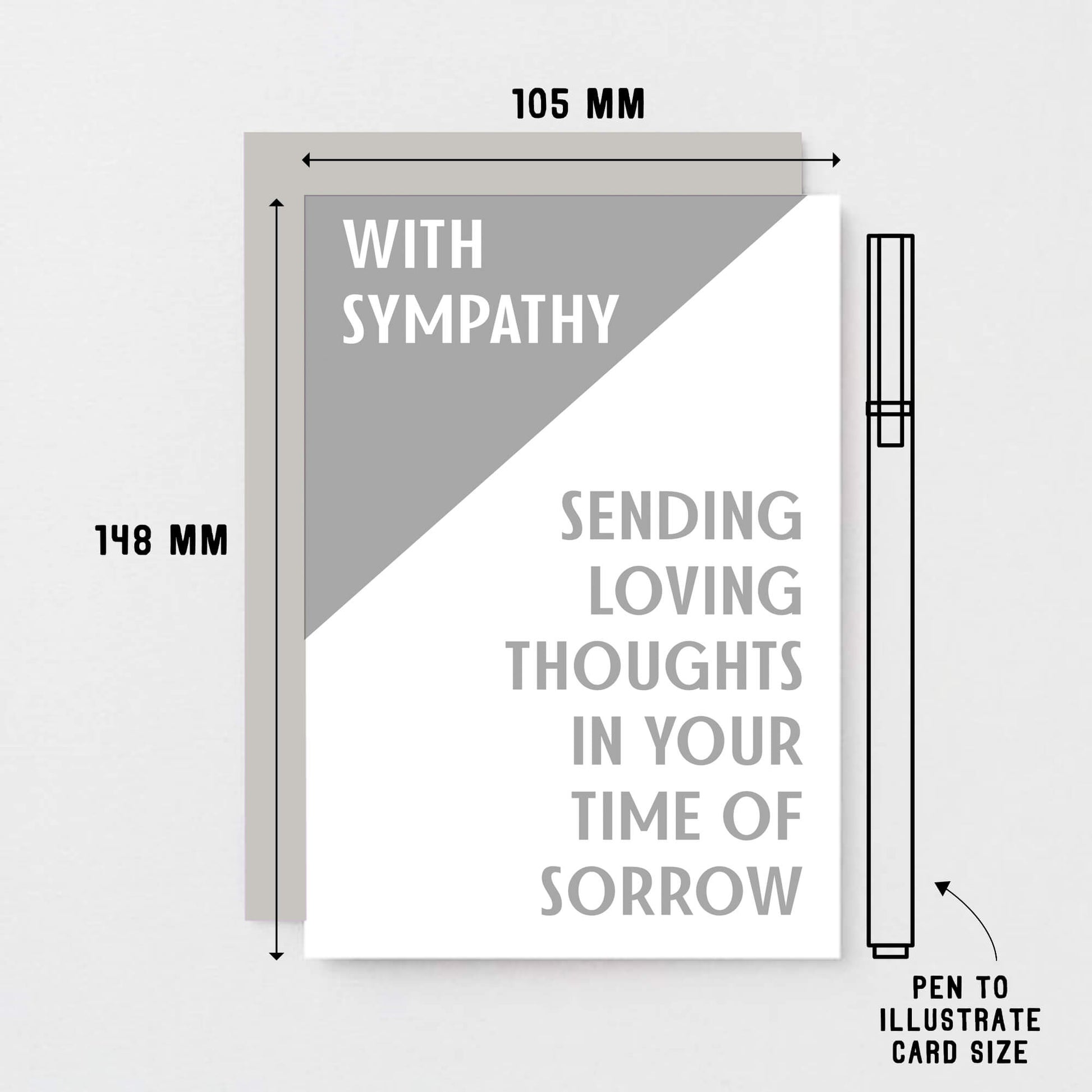 Sympathy Card by SixElevenCreations. Reads With sympathy Sending loving thoughts in your time of sorrow. Product Code SE3010A6