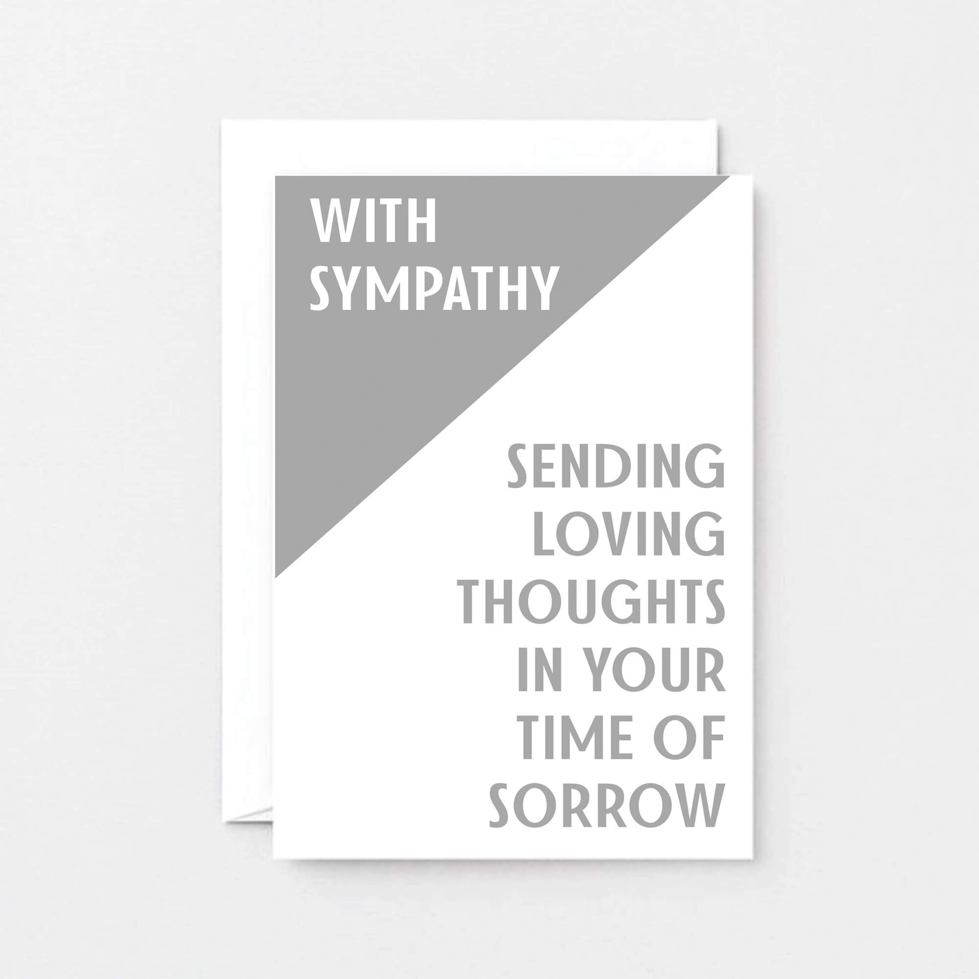 Sympathy Card by SixElevenCreations. Reads With sympathy Sending loving thoughts in your time of sorrow. Product Code SE3010A6