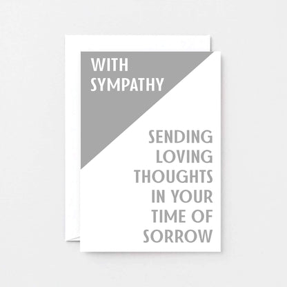 Sympathy Card by SixElevenCreations. Reads With sympathy Sending loving thoughts in your time of sorrow. Product Code SE3010A6
