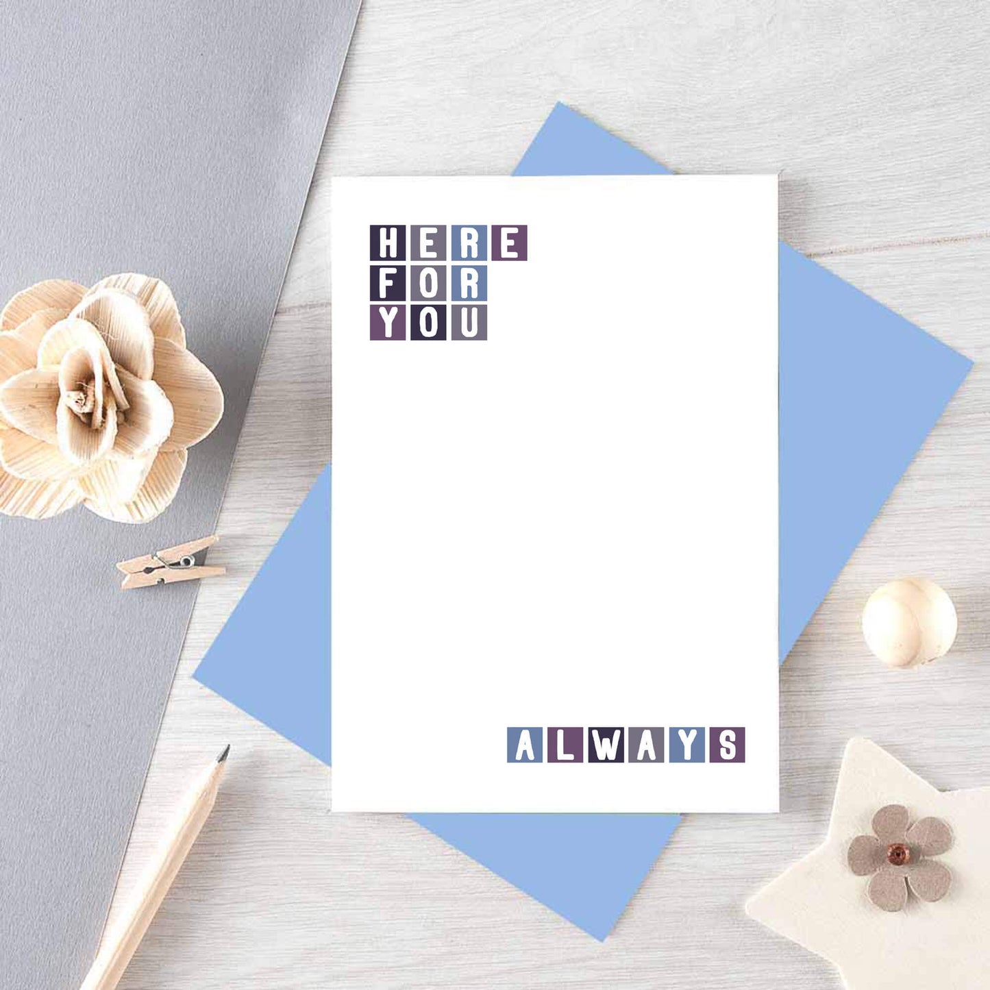 Thinking Of You Card by SixElevenCreations. Reads Here for you Always. Product Code SE0264A6