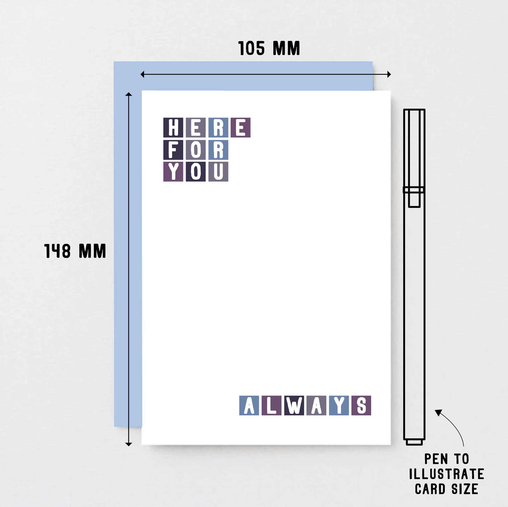 Thinking Of You Card by SixElevenCreations. Reads Here for you Always. Product Code SE0264A6