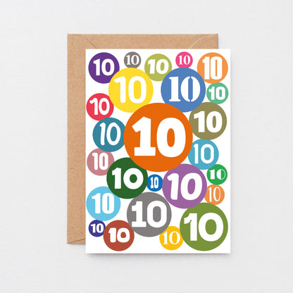 Big 10th Birthday Card by SixElevenCreations. Product Code SE2070A5
