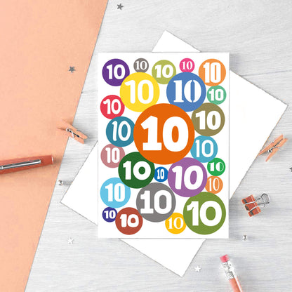 Big 10th Birthday Card by SixElevenCreations. Product Code SE2070A5