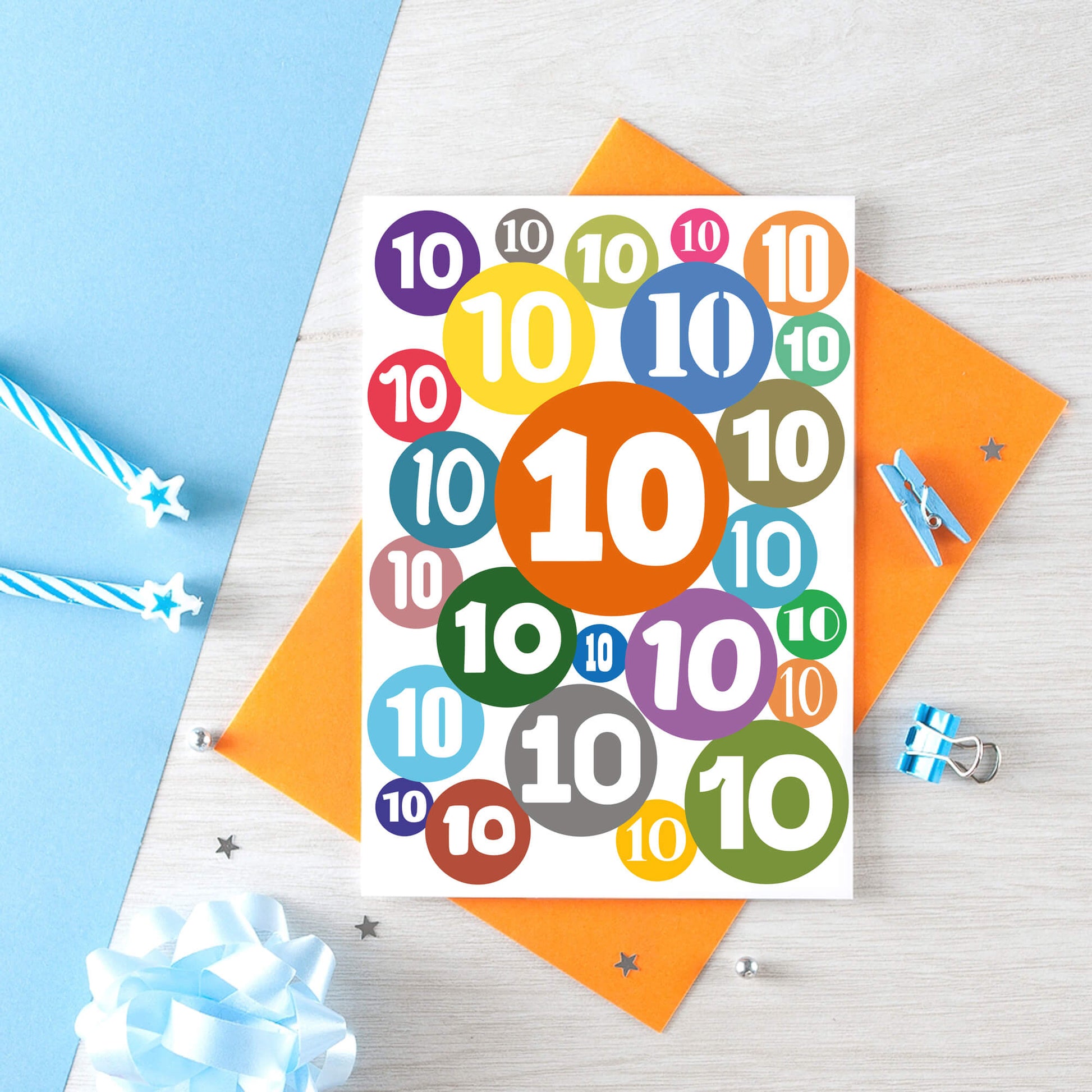 10th Birthday Card by SixElevenCreations. Product Code SE2070A6