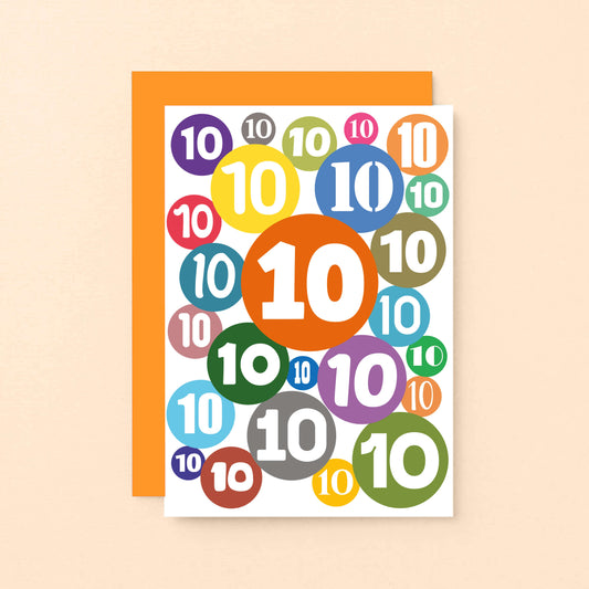 10th Birthday Card by SixElevenCreations. Product Code SE2070A6