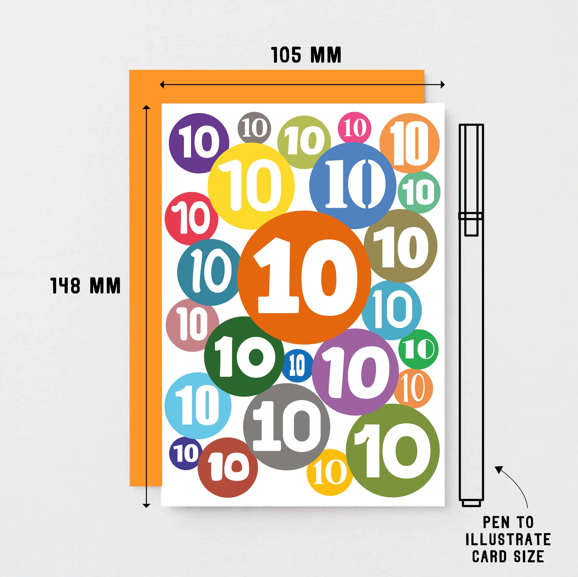 10th Birthday Card by SixElevenCreations. Product Code SE2070A6