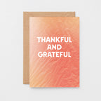 Thanksgiving Card by SixElevenCreations. Reads Thankful and grateful. Product Code SEH0006A6
