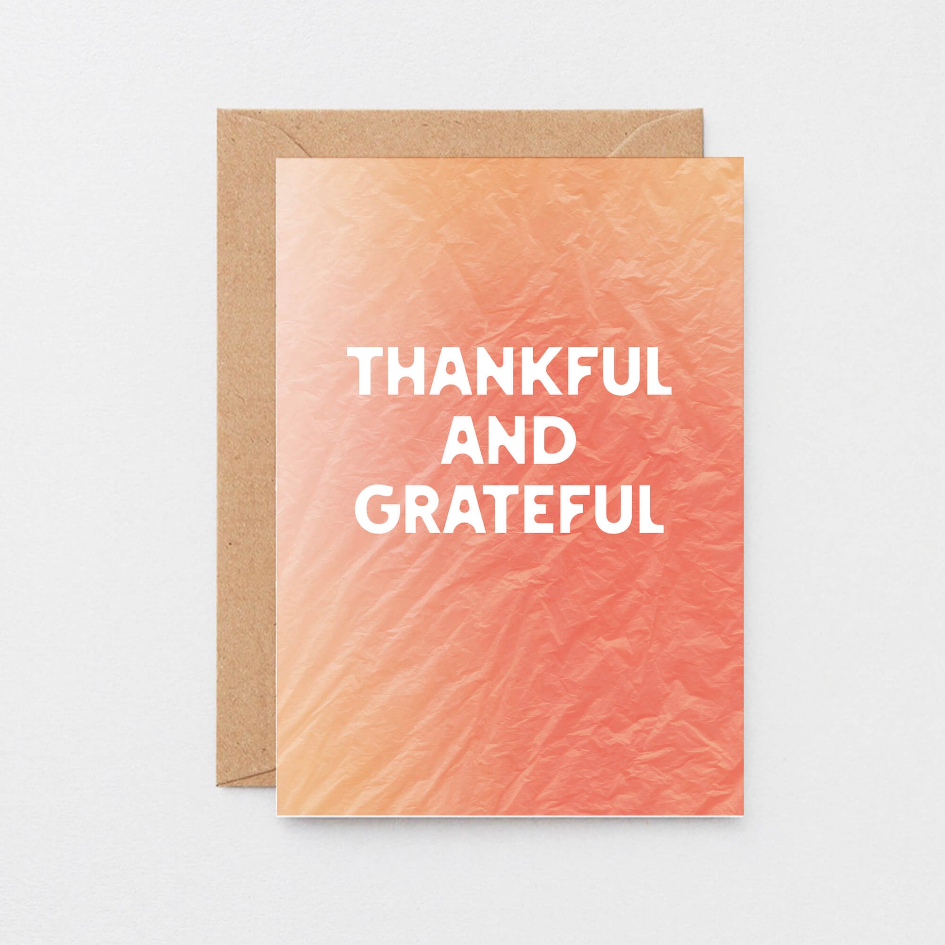 Thanksgiving Card by SixElevenCreations. Reads Thankful and grateful. Product Code SEH0006A6