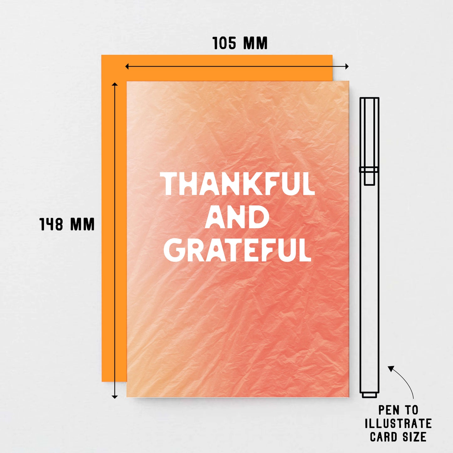 Thanksgiving Card by SixElevenCreations. Reads Thankful and grateful. Product Code SEH0006A6