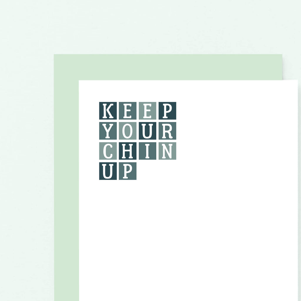 Keep Your Chin Up Card by SixElevenCreations. Product Code SE0285A6