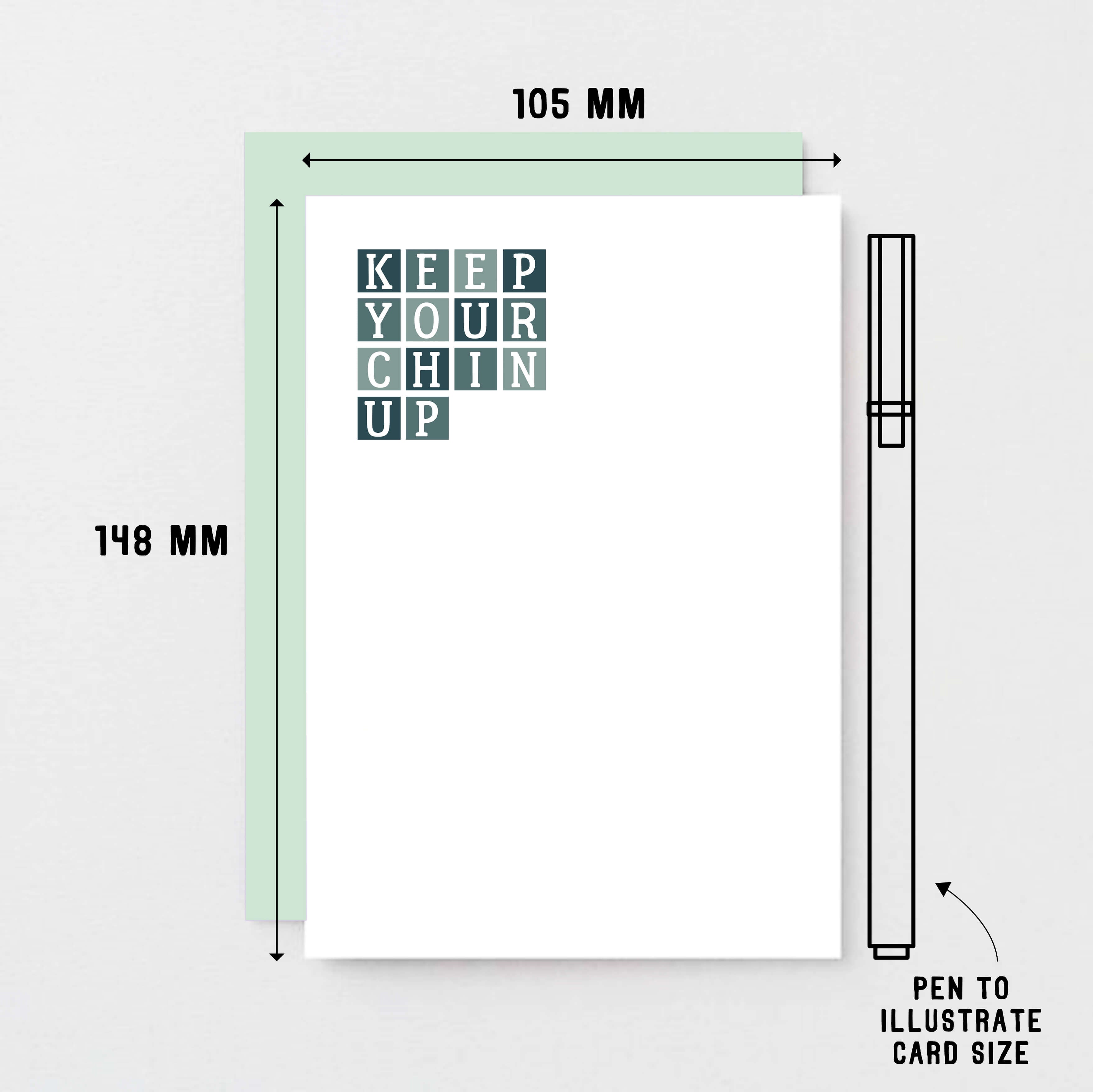 Keep Your Chin Up Card by SixElevenCreations. Product Code SE0285A6