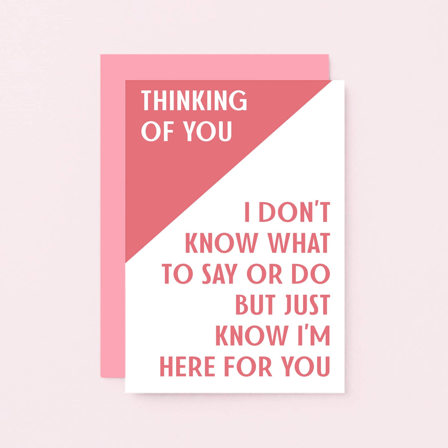 Thinking Of You Card by SixElevenCreations. Reads Thinking of you I don't know what to say or do but just know I'm here for you. Product Code SE3009A6 