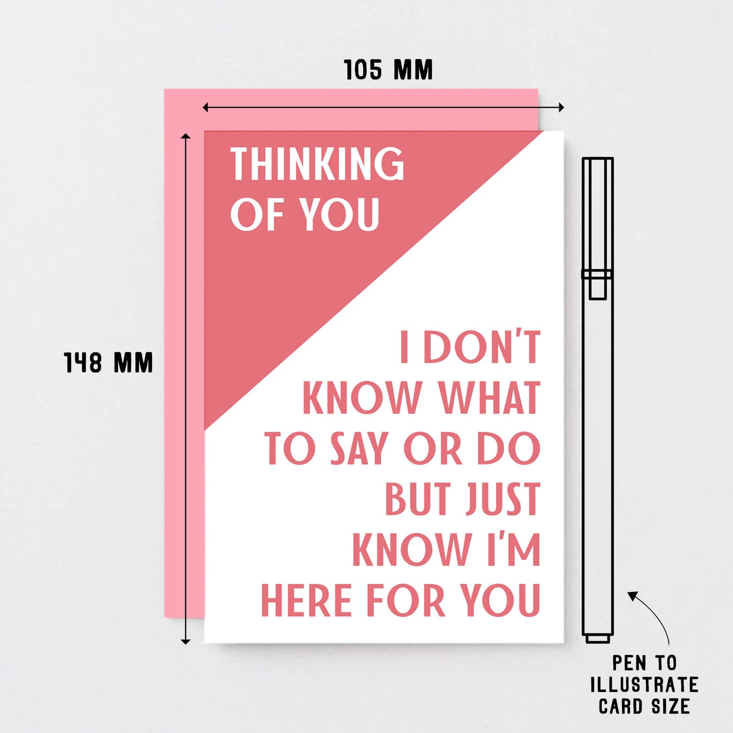 Thinking Of You Card by SixElevenCreations. Reads Thinking of you I don't know what to say or do but just know I'm here for you. Product Code SE3009A6 