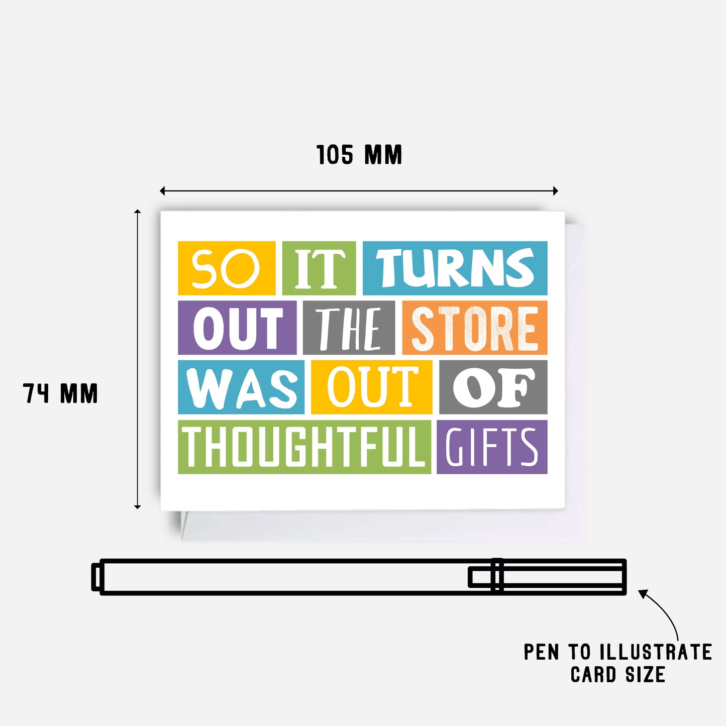 Gift Card Holder by SixElevenCreations. Reads So it turns out the store was out of thoughtful gifts. Product Code SES0008A7
