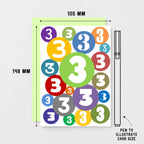 3rd Birthday Card by SixElevenCreations. Product Code SE2063A6