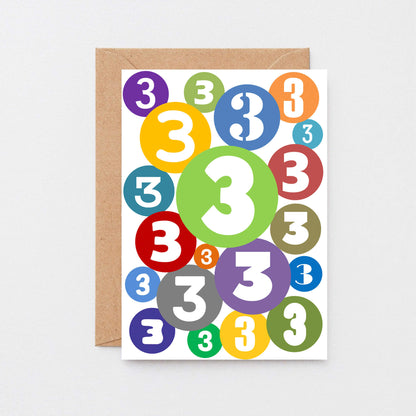 3rd Birthday Card by SixElevenCreations. Product Code SE2063A6