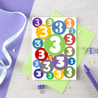 3rd Birthday Card by SixElevenCreations. Product Code SE2063A6